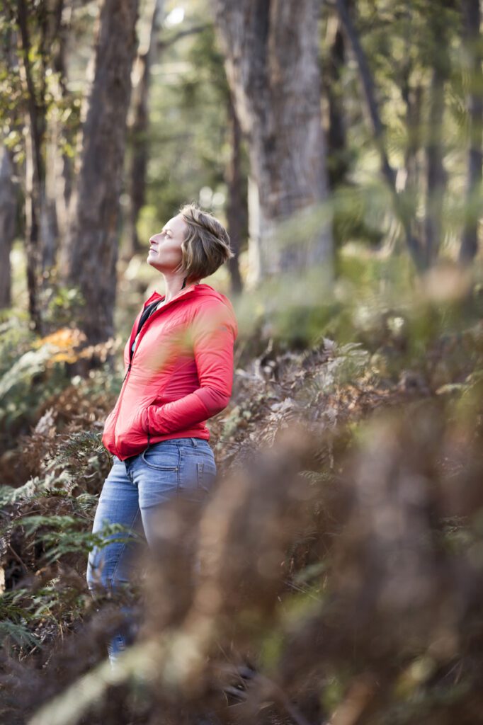 Image of a lady in a forest